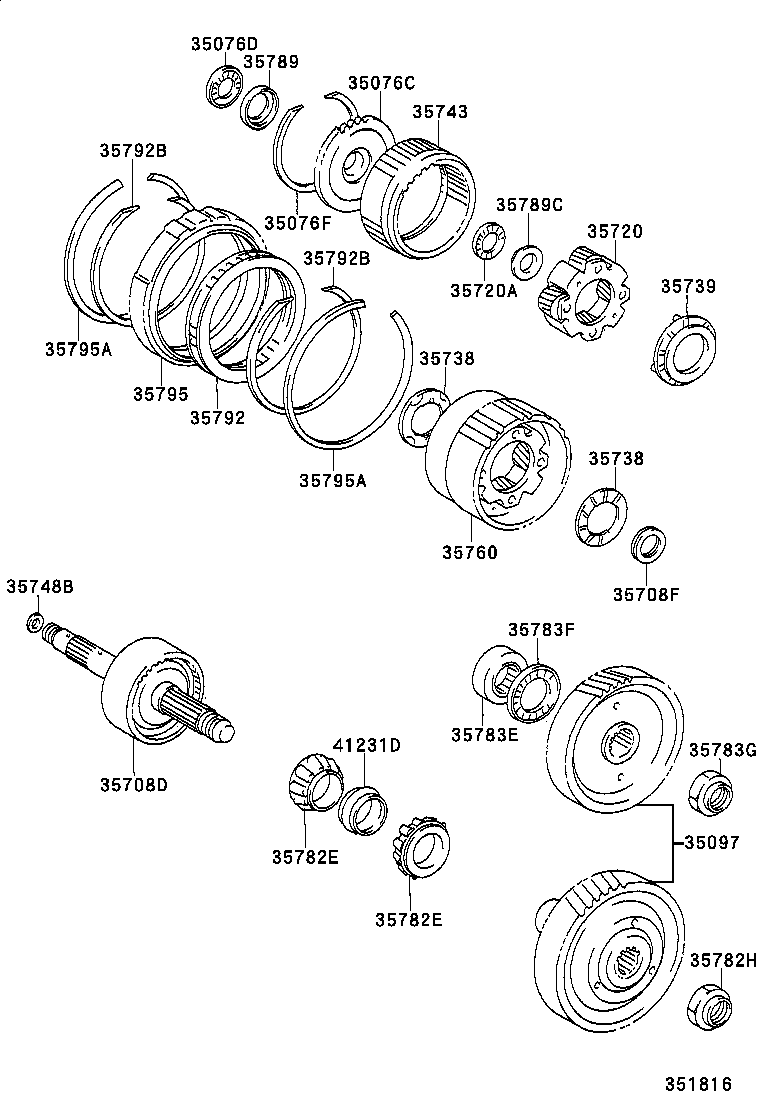  CALDINA |  PLANETARY GEAR REVERSE PISTON COUNTER GEAR ATM