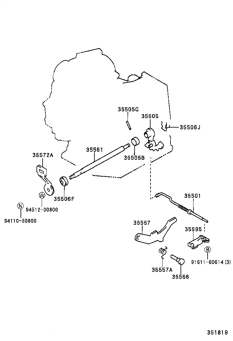  CALDINA |  THROTTLE LINK VALVE LEVER ATM