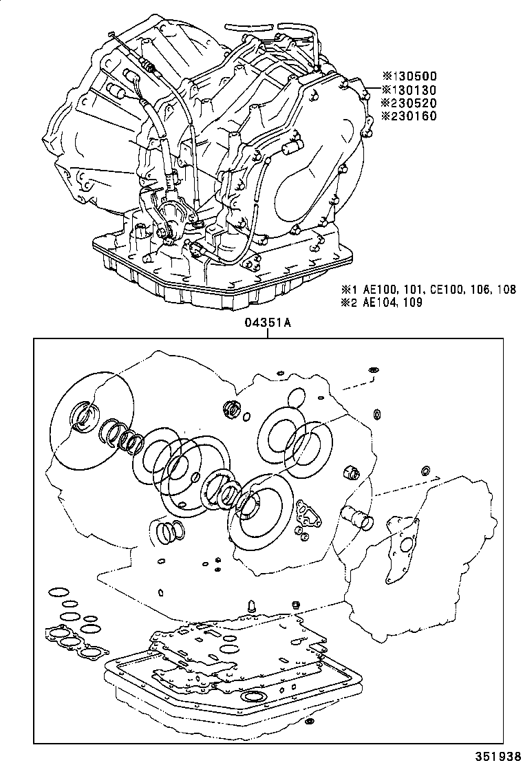  SPRINTER |  TRANSAXLE OR TRANSMISSION ASSY GASKET KIT ATM