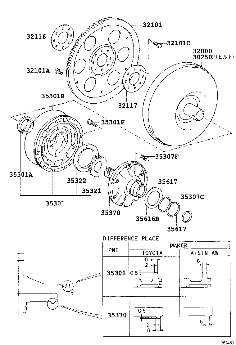  CARINA ED |  TORQUE CONVERTER FRONT OIL PUMP CHAIN ATM
