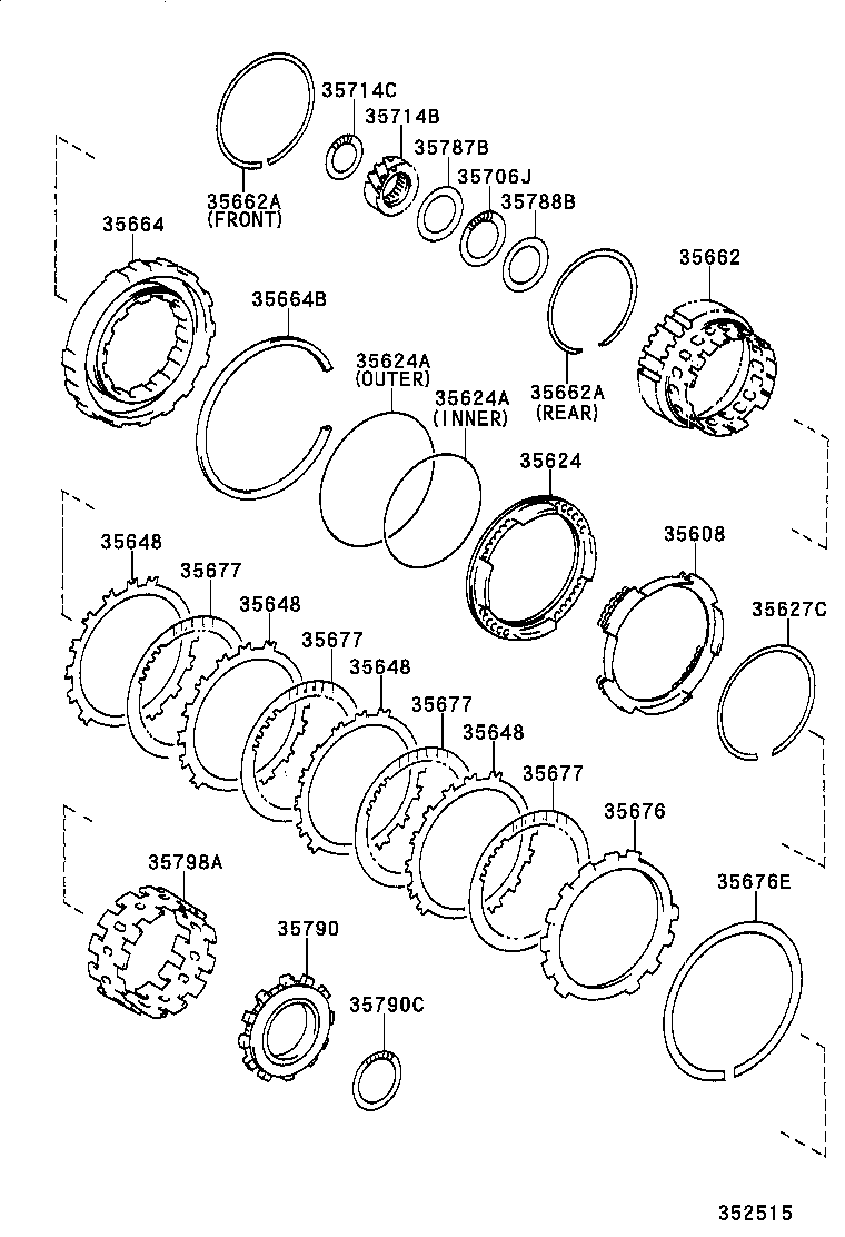 ESTIMA T L | CENTER SUPPORT PLANETARY SUN GEAR ATM