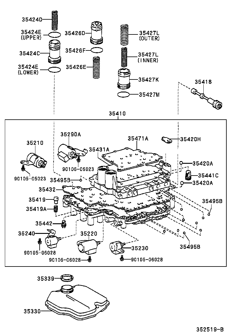  ESTIMA T L |  VALVE BODY OIL STRAINER ATM