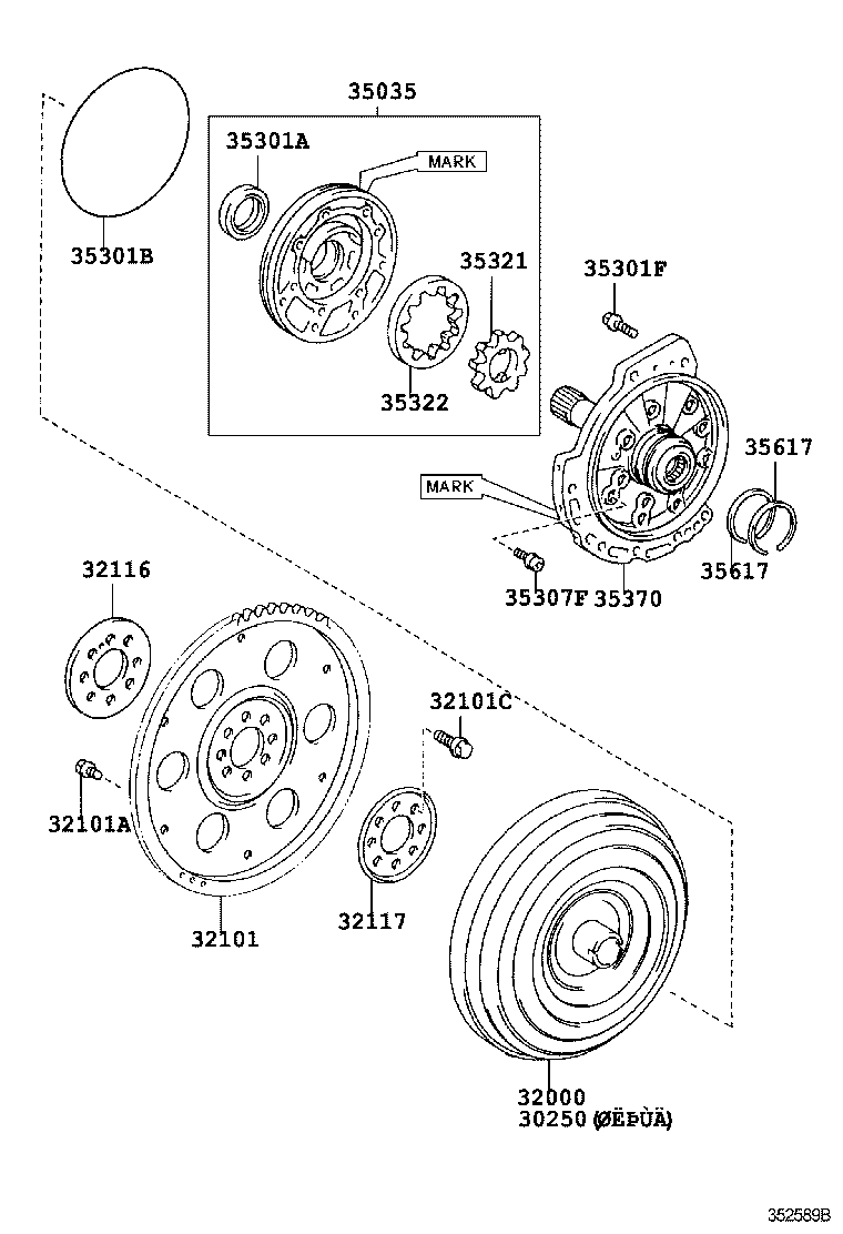 ESTIMA T L | TORQUE CONVERTER FRONT OIL PUMP CHAIN ATM