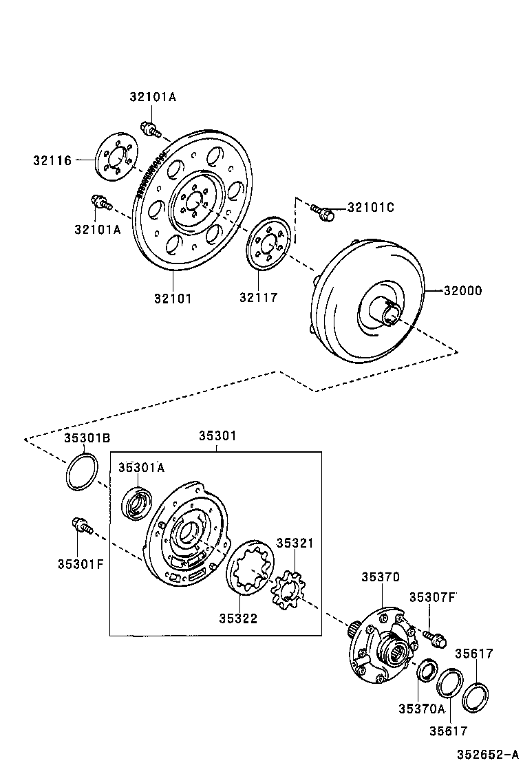  RAV4 J L |  TORQUE CONVERTER FRONT OIL PUMP CHAIN ATM