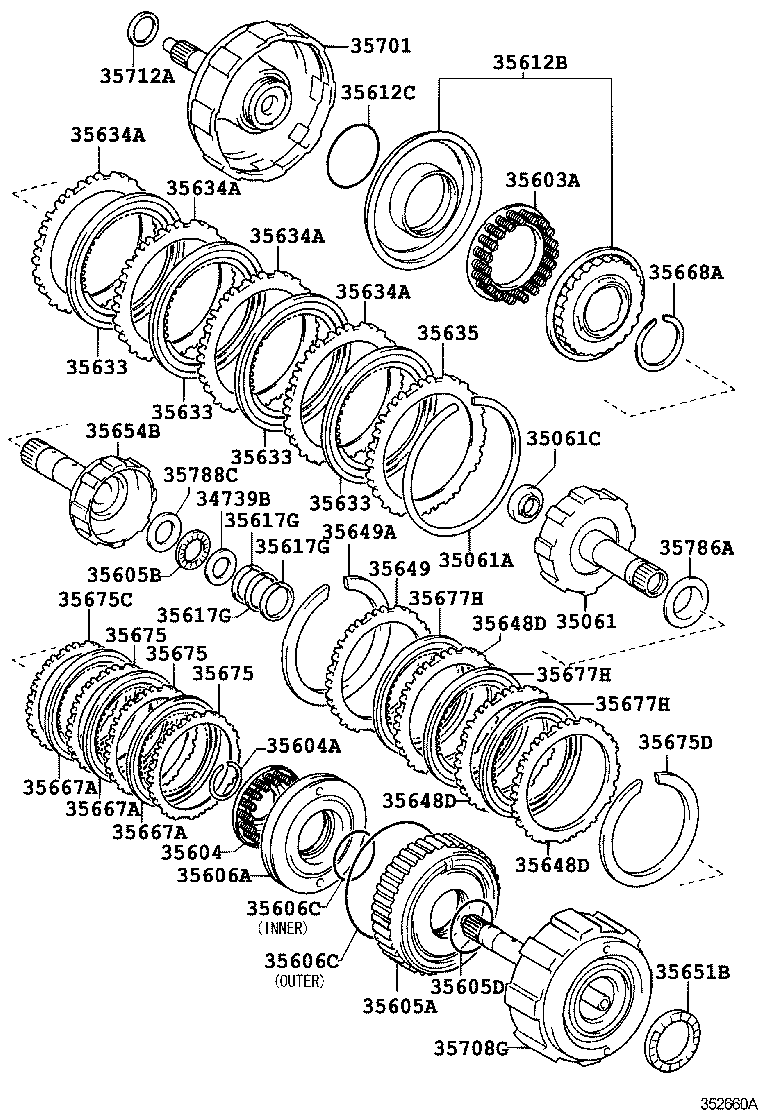  RAV4 J L |  BRAKE BAND MULTIPLE DISC CLUTCH ATM