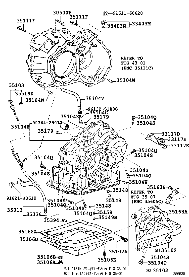 ESTIMA T L |  TRANSMISSION CASE OIL PAN ATM