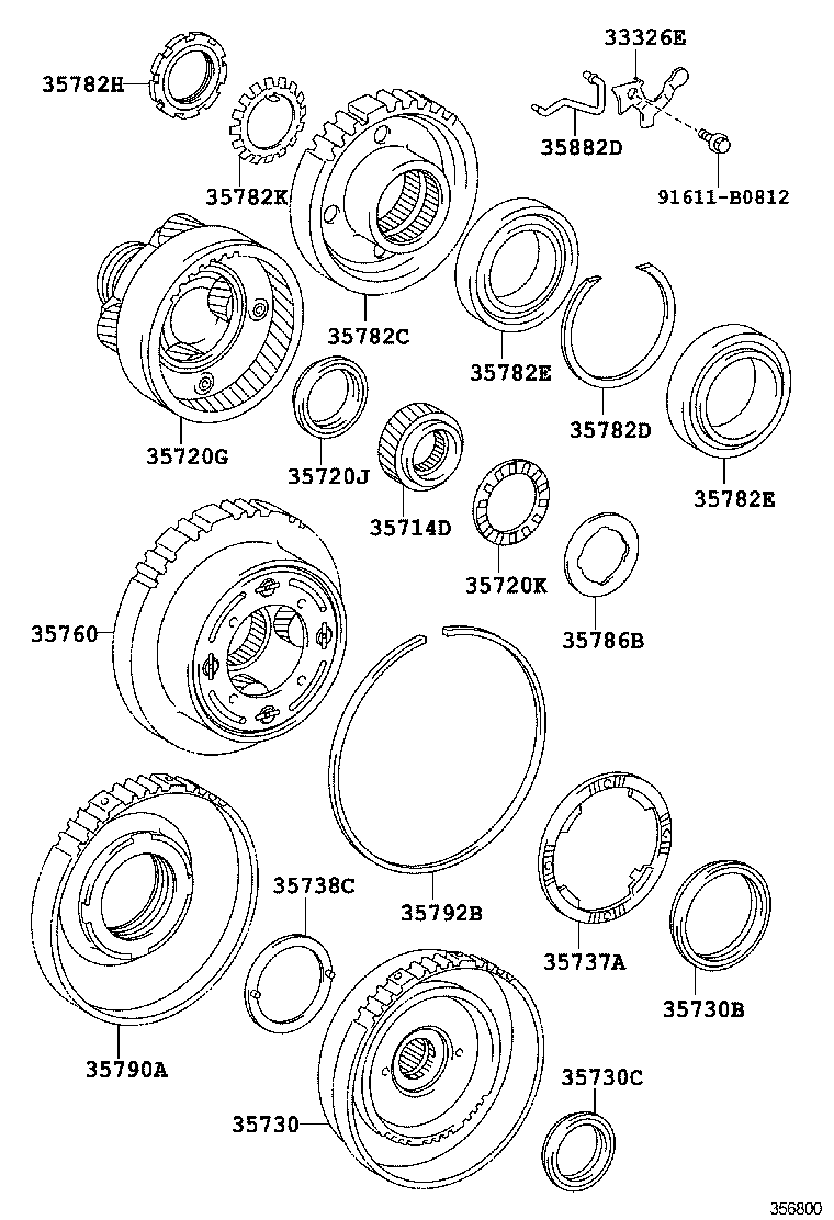  RAV4 J L |  PLANETARY GEAR REVERSE PISTON COUNTER GEAR ATM