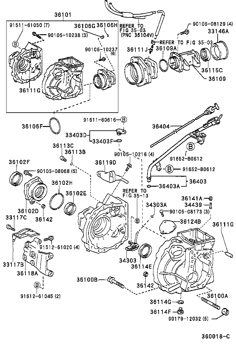  IPSUM |  TRANSFER CASE EXTENSION HOUSING