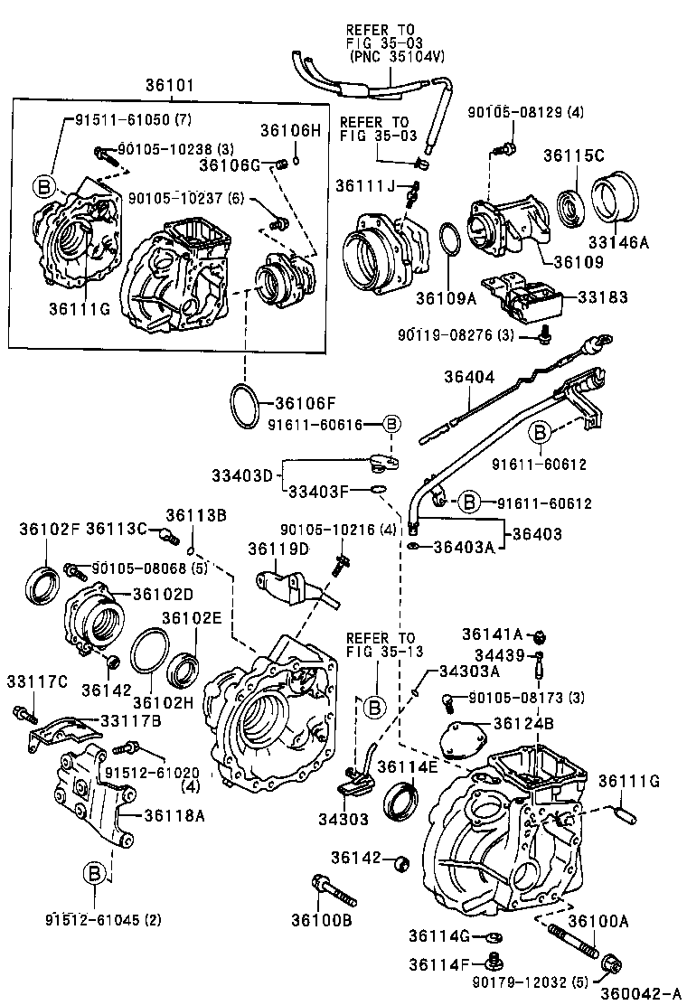  CARINA FF |  TRANSFER CASE EXTENSION HOUSING