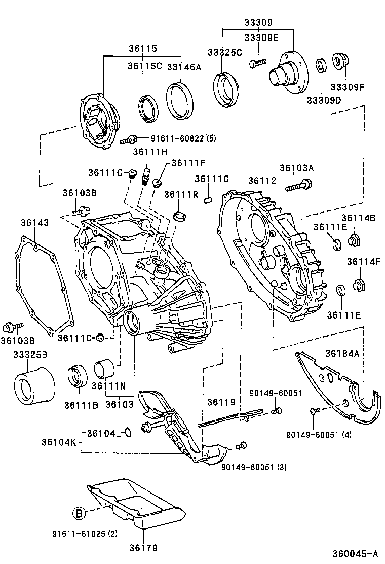  HIACE REGIUSACE |  TRANSFER CASE EXTENSION HOUSING