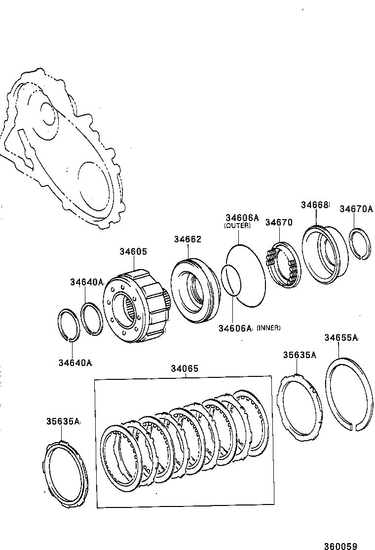  CHASER |  TRANSFER DIRECT CLUTCH LOW BRAKE SUPPORT