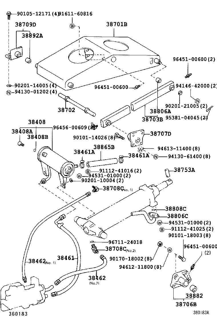  DYNA 200 TOYOACE G25 |  HOIST CYLINDER TRUNNION LIFT ARM