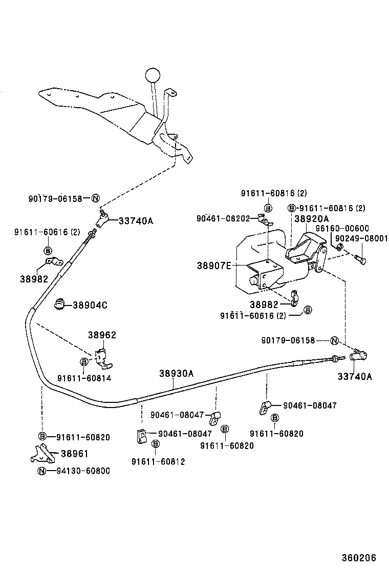  DYNA 200 TOYOACE G25 |  POWER TAKE OFF LEVER LINK