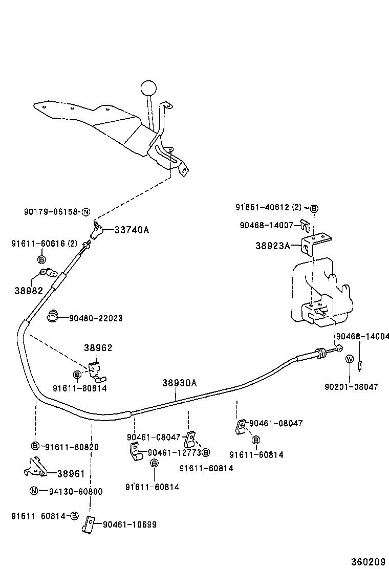  DYNA 200 TOYOACE G25 |  POWER TAKE OFF LEVER LINK
