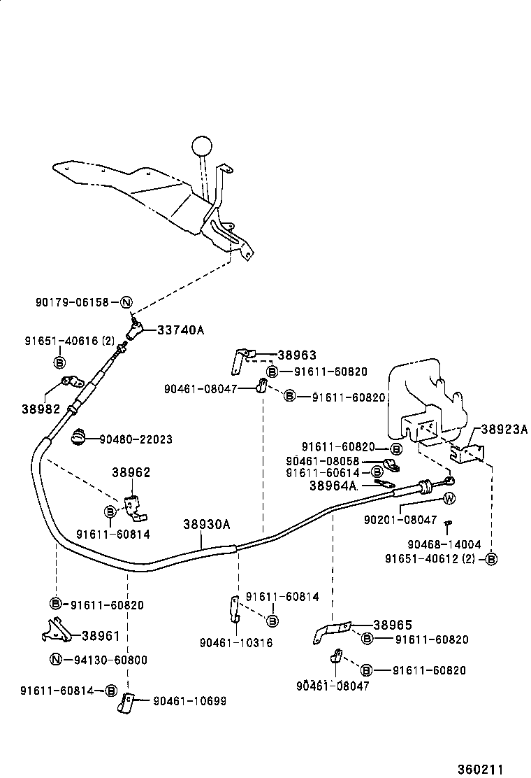  DYNA 200 TOYOACE G25 |  POWER TAKE OFF LEVER LINK
