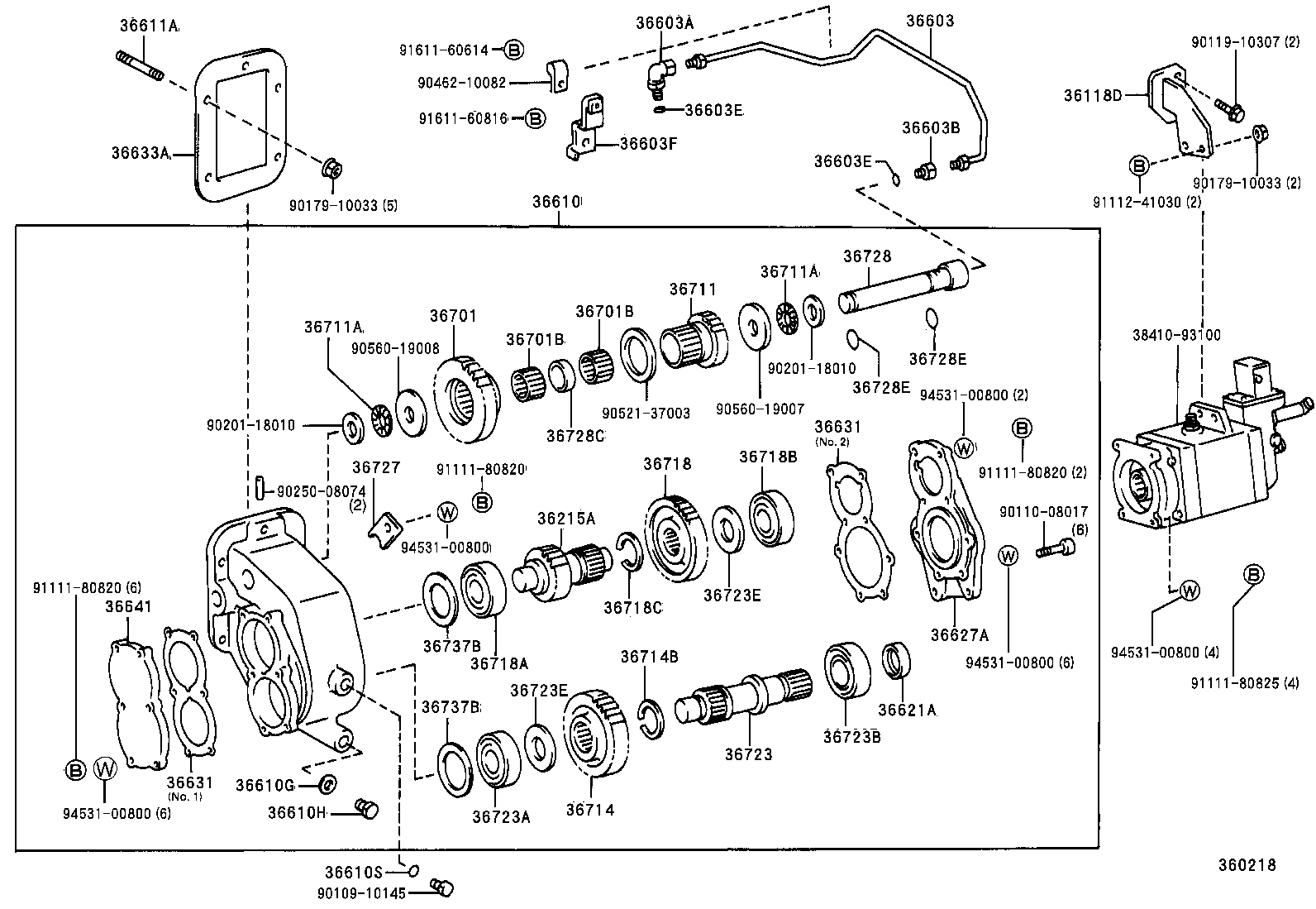 DYNA 200 TOYOACE G25 |  POWER TAKE OFF CASE GEAR