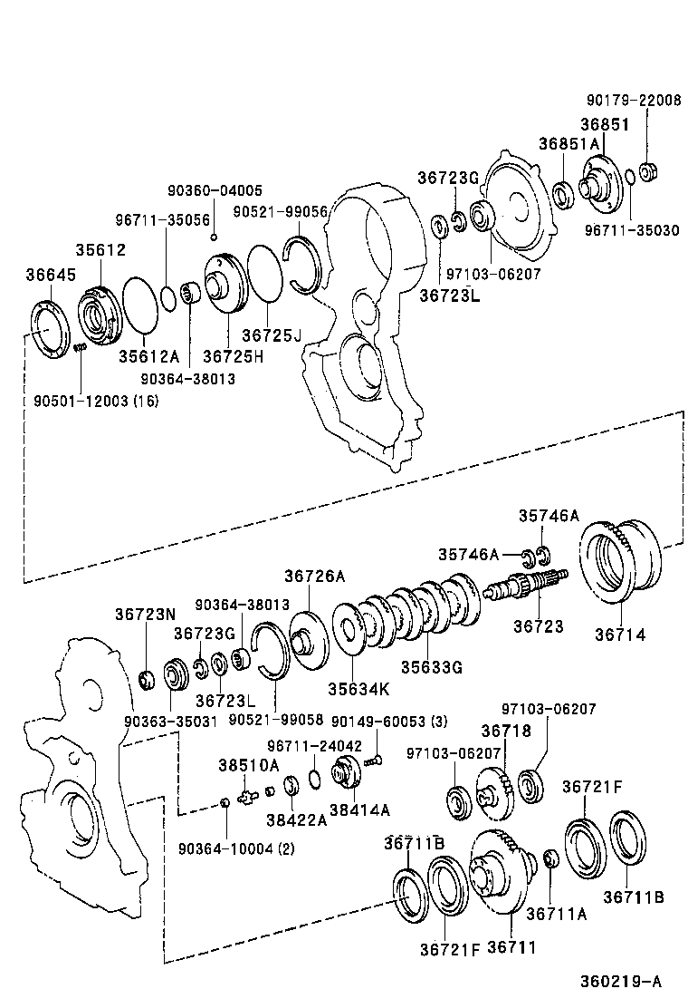  DYNA 200 TOYOACE G25 |  POWER TAKE OFF CASE GEAR
