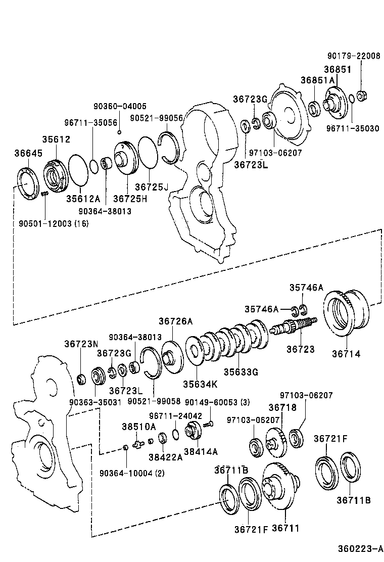  DYNA 200 TOYOACE G25 |  POWER TAKE OFF CASE GEAR