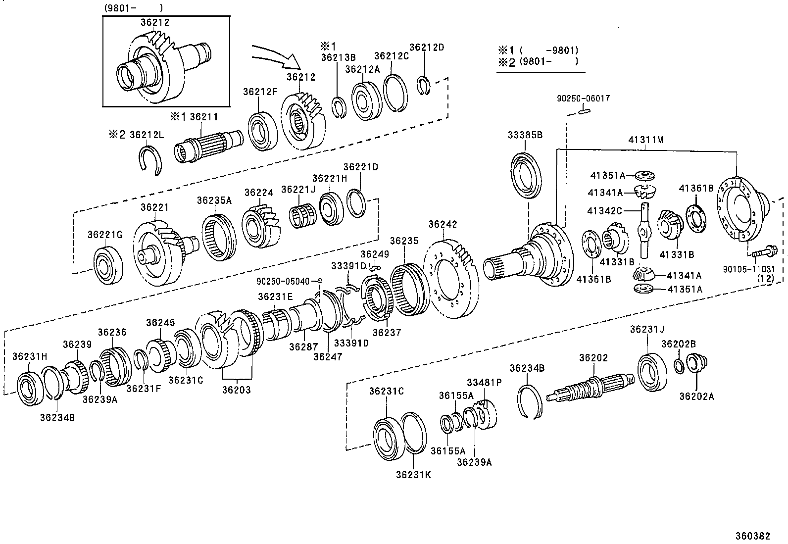  DYNA 200 TOYOACE G25 |  TRANSFER GEAR