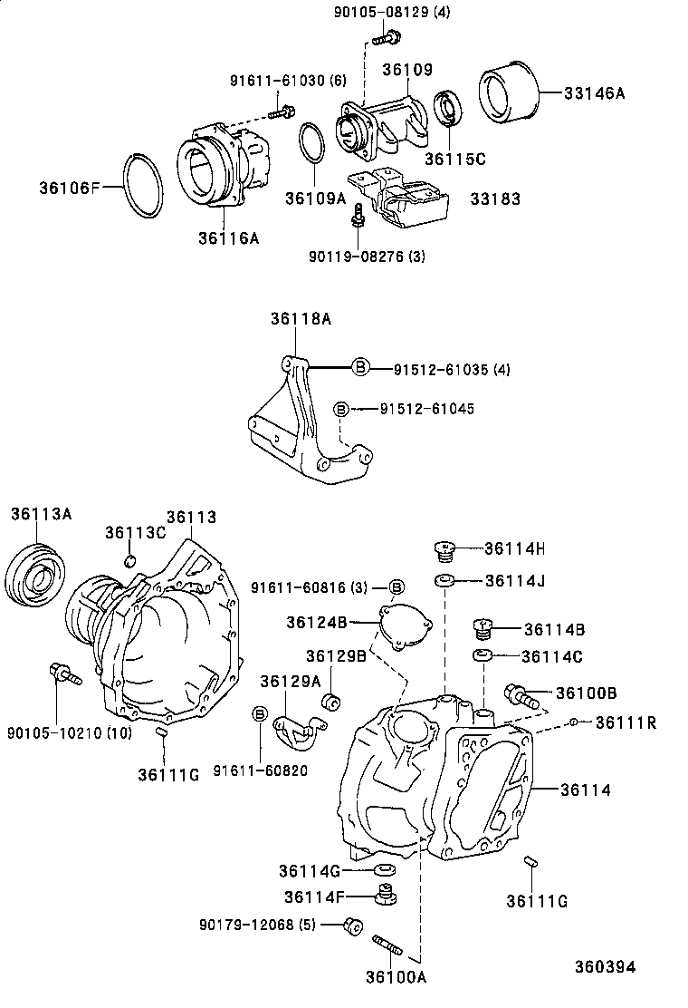  CALDINA |  TRANSFER CASE EXTENSION HOUSING