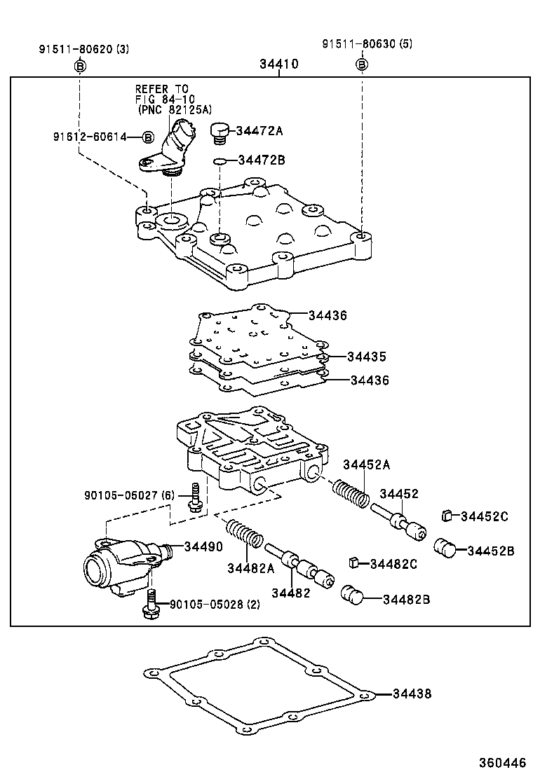  CAMRY VISTA |  TRANSFER VALVE BODY VALVE LEVER