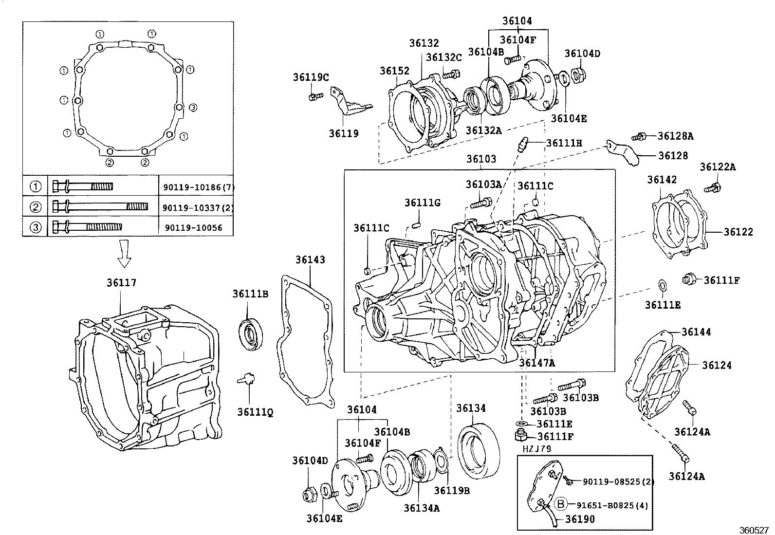  LAND CRUISER S T H T |  TRANSFER CASE EXTENSION HOUSING