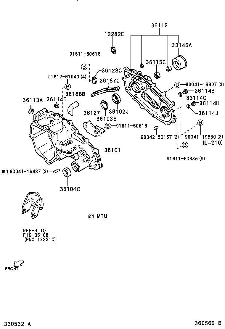  CAMI |  TRANSFER CASE EXTENSION HOUSING