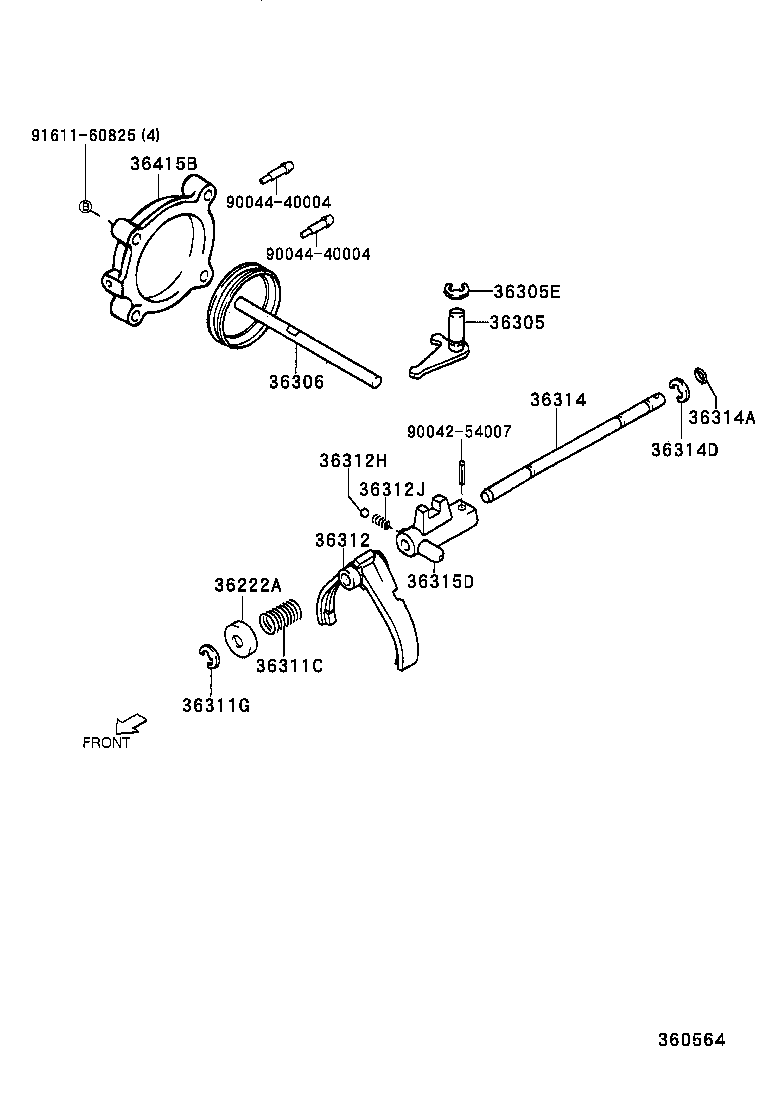  CAMI |  TRANSFER LEVER SHIFT ROD