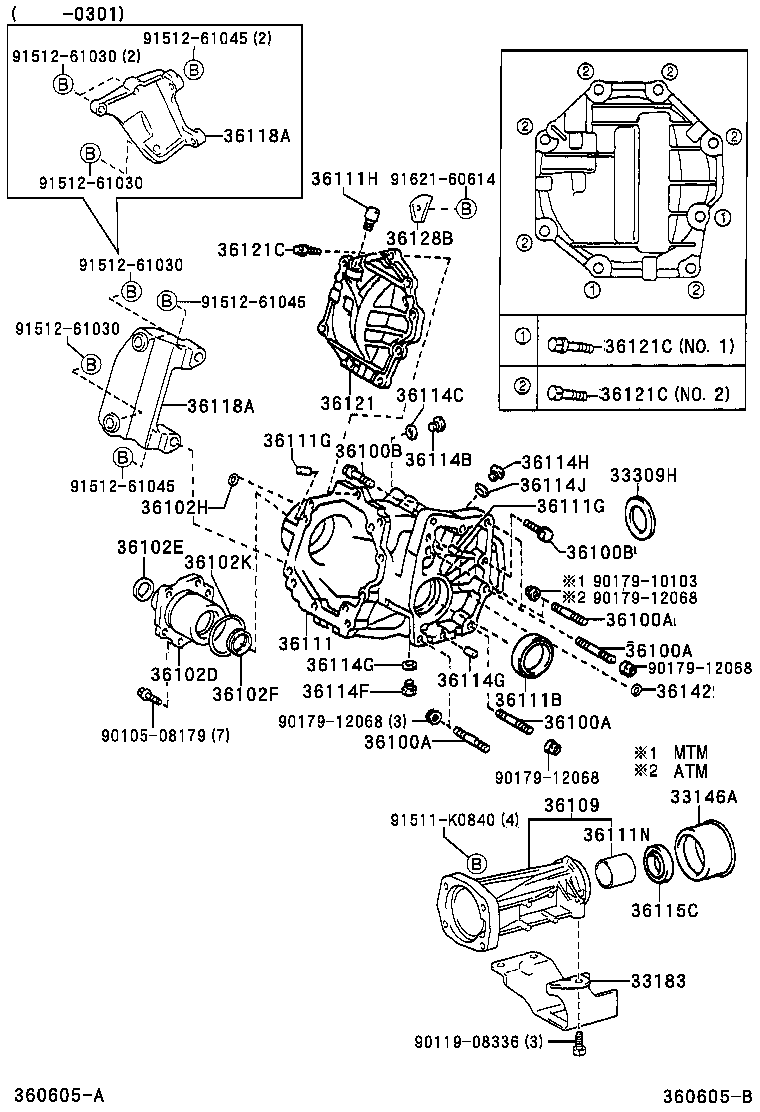  RAV4 J L |  TRANSFER CASE EXTENSION HOUSING