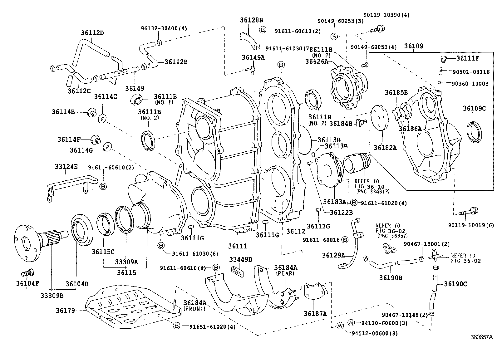  DYNA 200 TOYOACE G25 |  TRANSFER CASE EXTENSION HOUSING