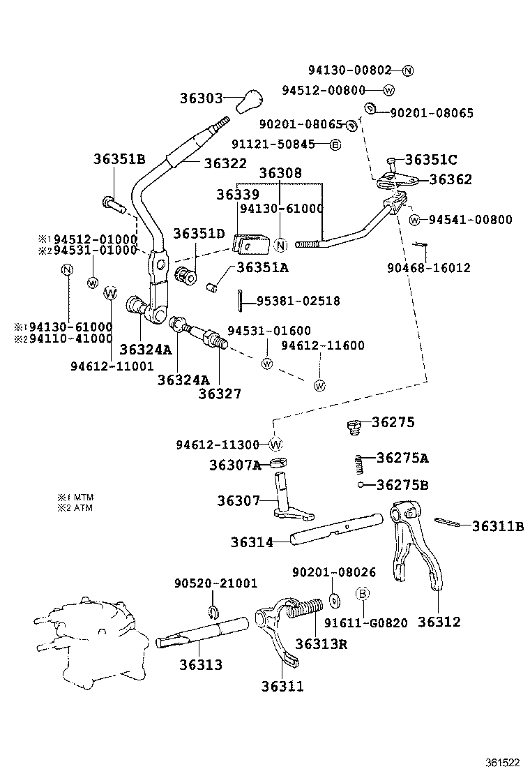  LAND CRUISER S T H T |  TRANSFER LEVER SHIFT ROD