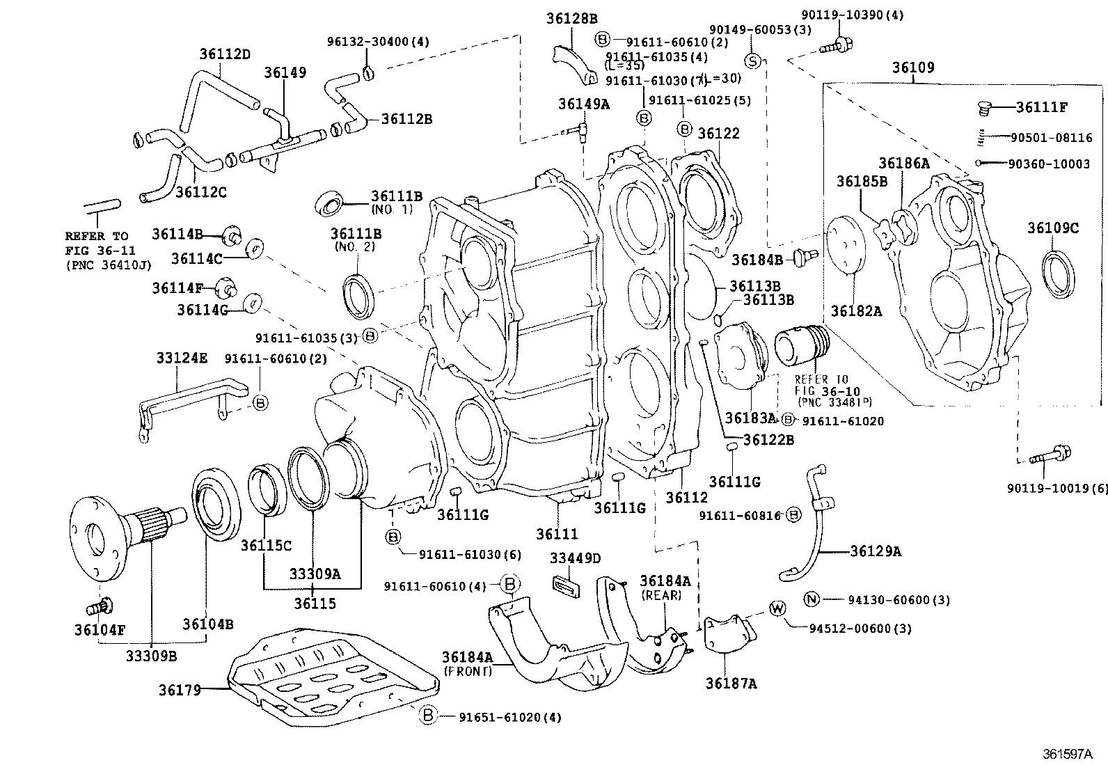 DYNA 200 TOYOACE G25 | TRANSFER CASE EXTENSION HOUSING