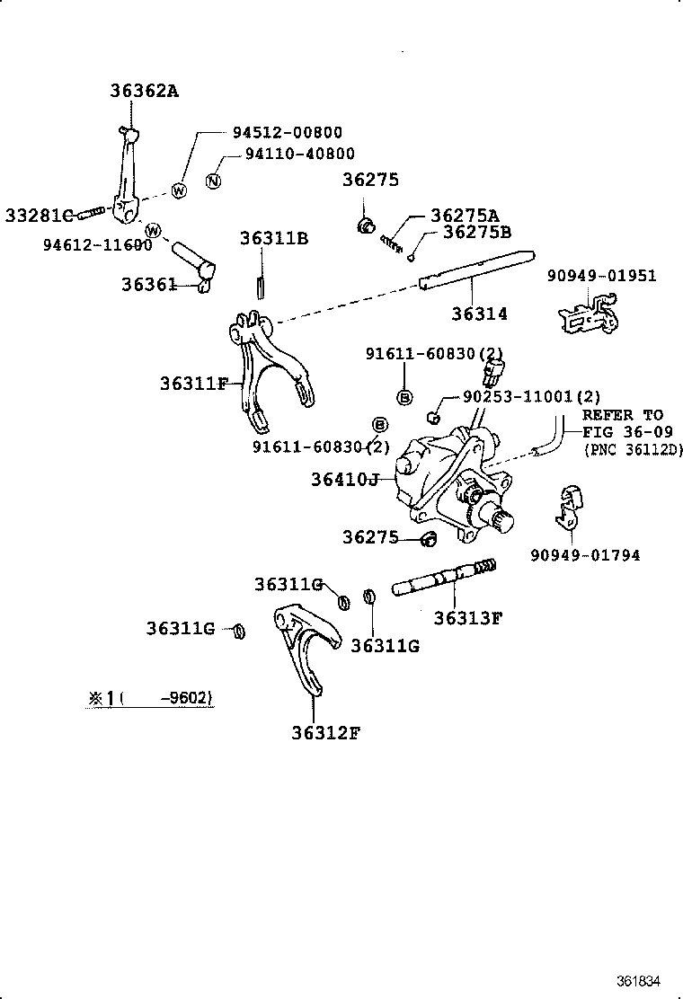  DYNA 200 TOYOACE G25 |  TRANSFER LEVER SHIFT ROD