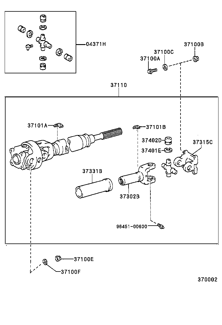  LAND CRUISER PRADO |  PROPELLER SHAFT UNIVERSAL JOINT