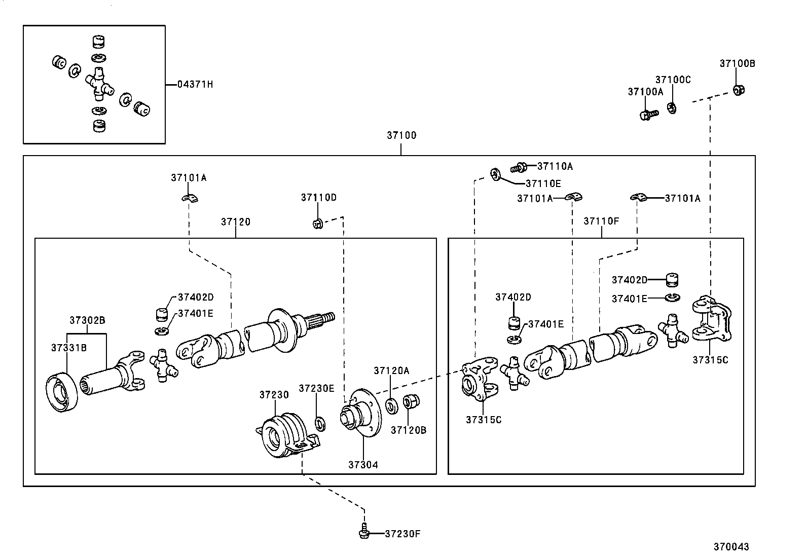  HILUX |  PROPELLER SHAFT UNIVERSAL JOINT