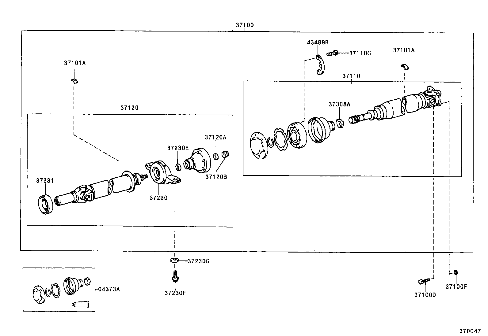  CALDINA |  PROPELLER SHAFT UNIVERSAL JOINT