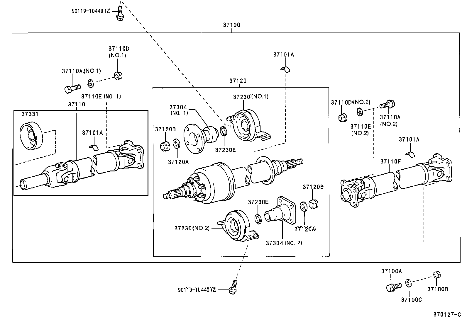  VITZ |  PROPELLER SHAFT UNIVERSAL JOINT