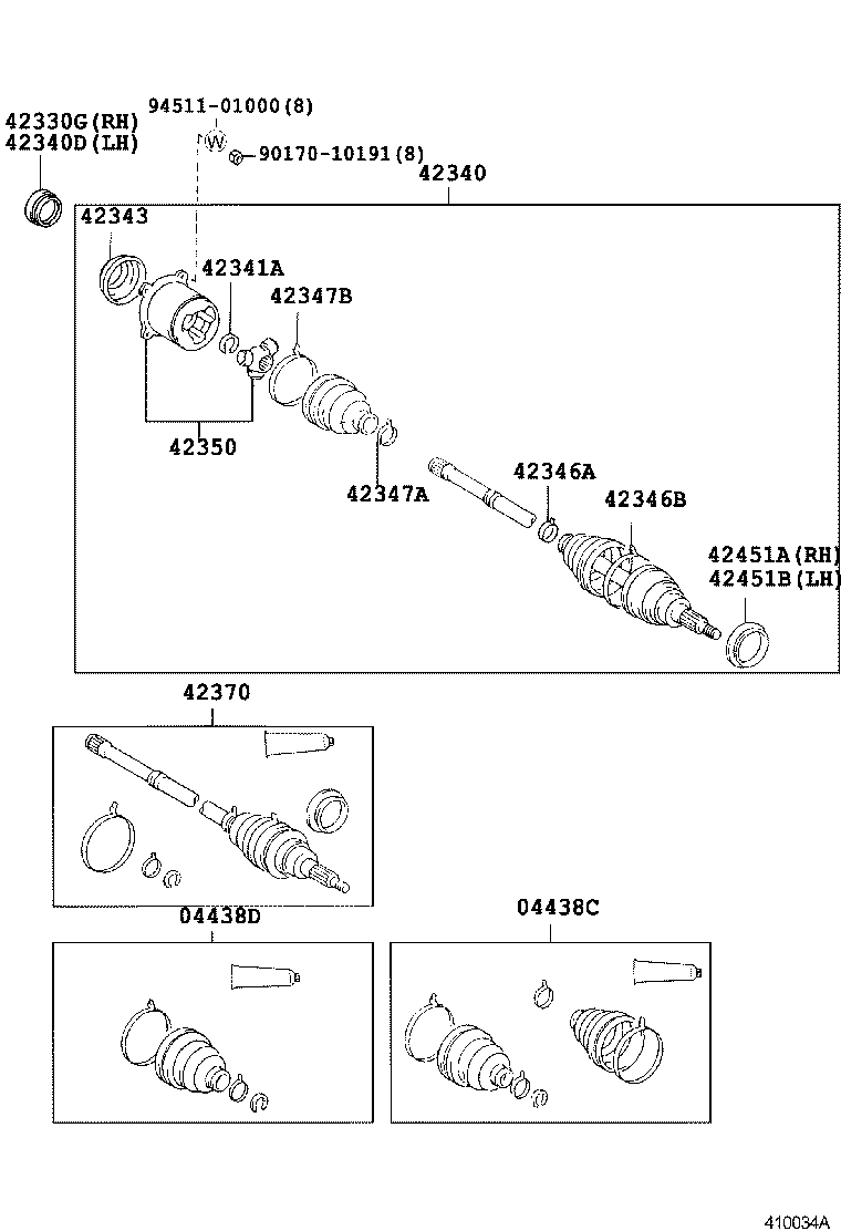  CARINA FF |  REAR AXLE SHAFT HUB