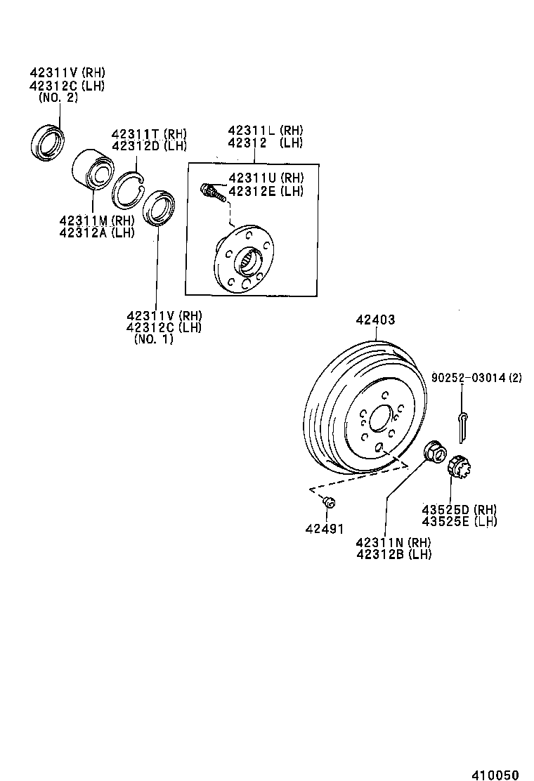  CARINA FF |  REAR AXLE SHAFT HUB