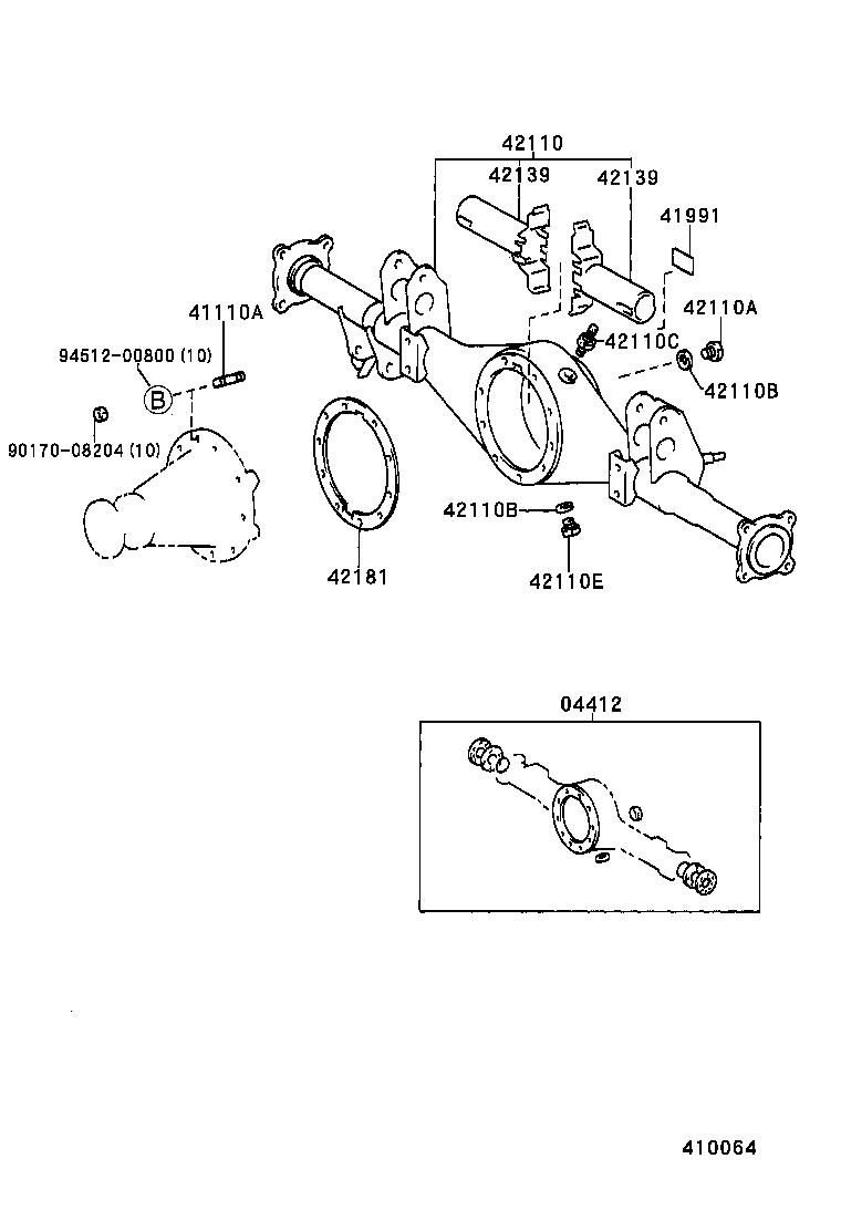  HIACE REGIUSACE |  REAR AXLE HOUSING DIFFERENTIAL