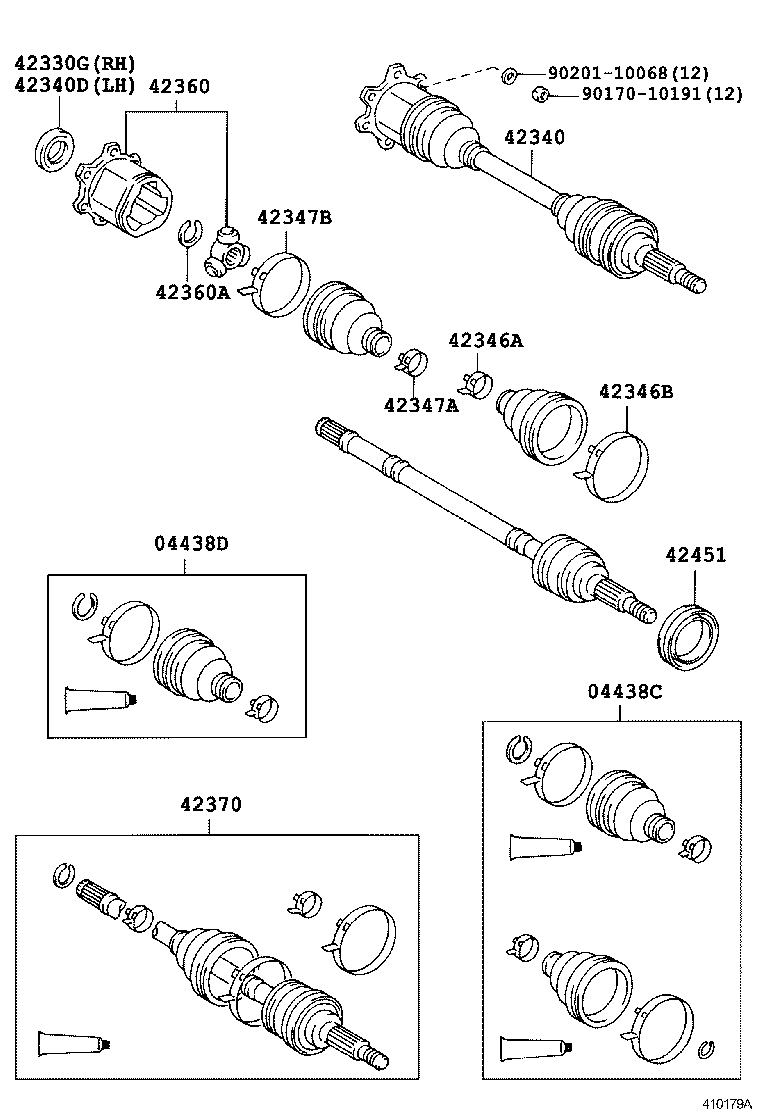  ESTIMA EMINA LUCIDA |  REAR AXLE SHAFT HUB