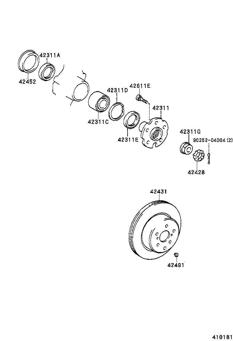  ESTIMA |  REAR AXLE SHAFT HUB