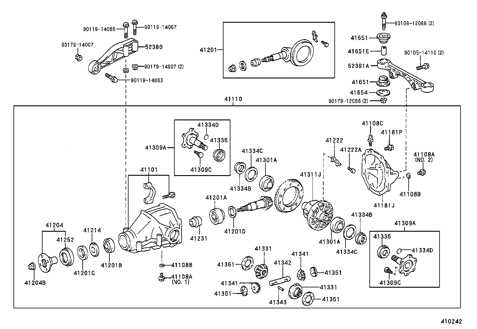  GRANVIA GRAND HIACE |  REAR AXLE HOUSING DIFFERENTIAL