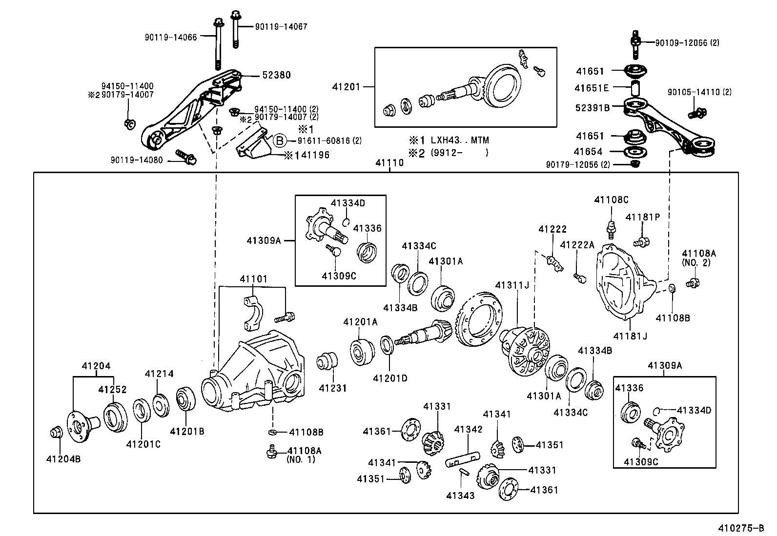  REGIUS TOURING HIACE |  REAR AXLE HOUSING DIFFERENTIAL