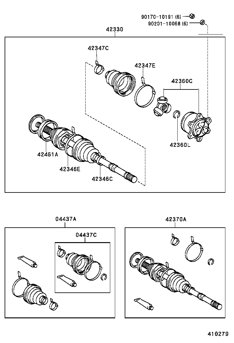  REGIUS TOURING HIACE |  REAR AXLE SHAFT HUB