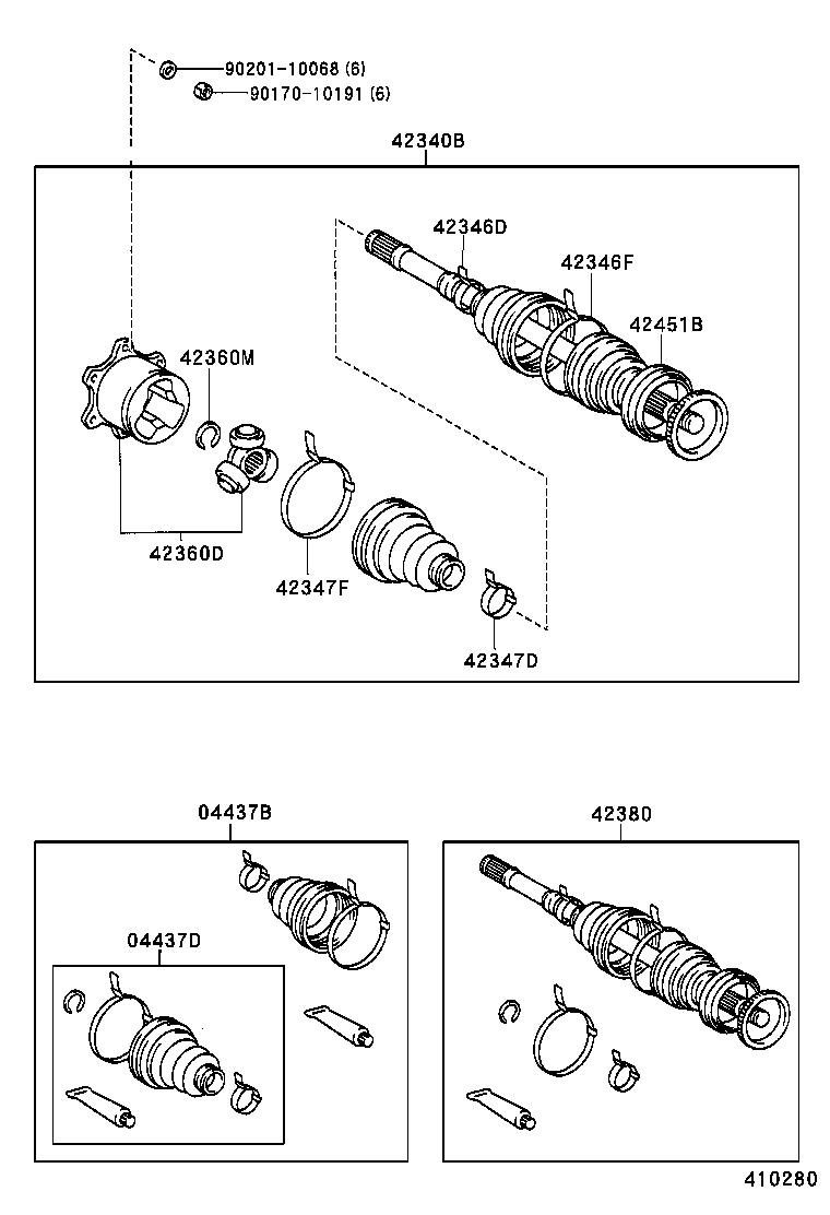  REGIUS TOURING HIACE |  REAR AXLE SHAFT HUB
