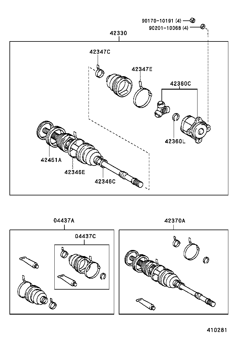  REGIUS TOURING HIACE |  REAR AXLE SHAFT HUB
