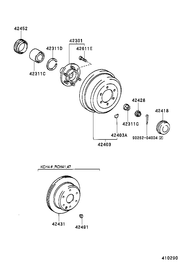  REGIUS TOURING HIACE |  REAR AXLE SHAFT HUB