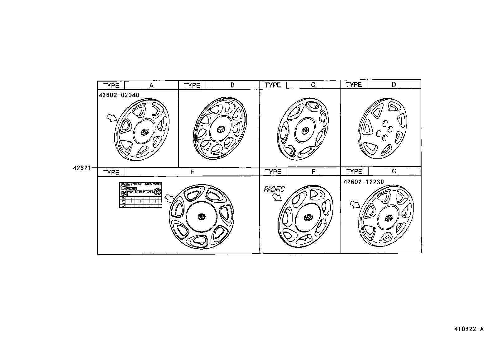  LVN CRE TRN MRN |  DISC WHEEL WHEEL CAP