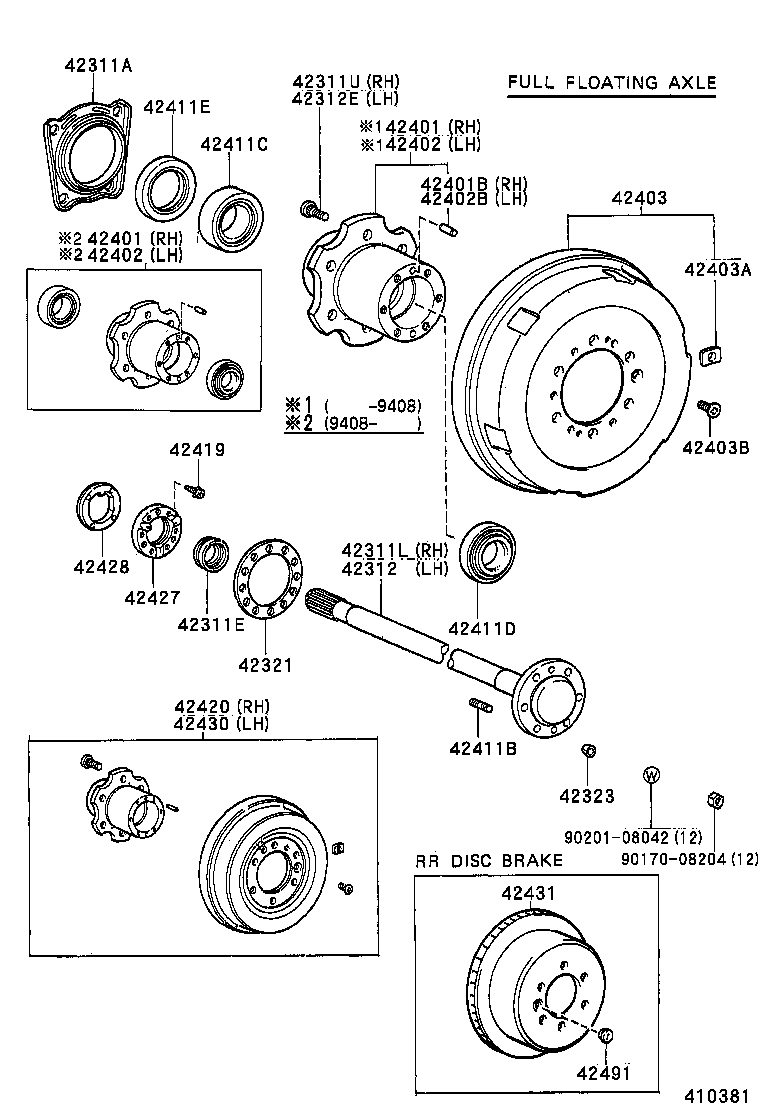  LAND CRUISER S T H T |  REAR AXLE SHAFT HUB